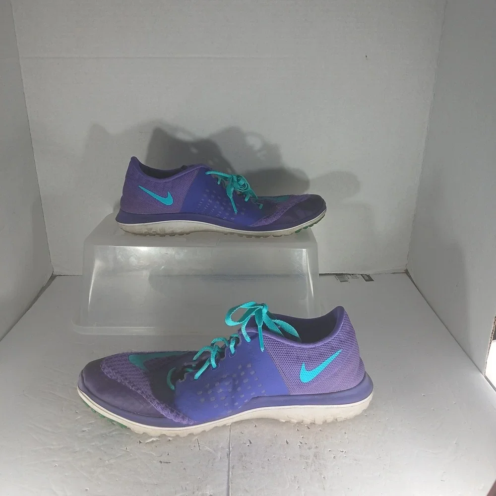 Nike Free 5.0 TR Fit 4 Size 9.5 Purple Teal Training Sneakers 684667-500